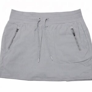 Athleta Light Gray Drawstring Skort